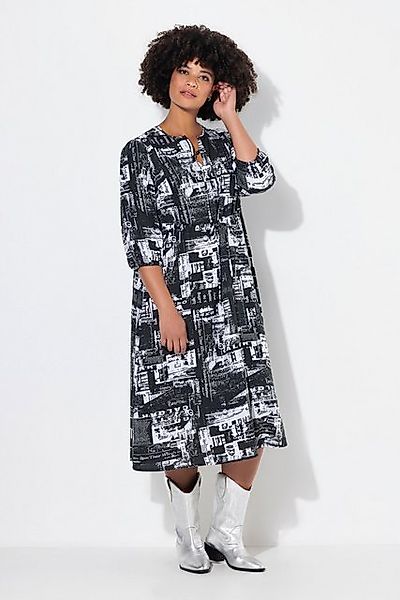 Angel of Style Midikleid Midikleid A-Linie grafischer Druck weiter Halbarm günstig online kaufen