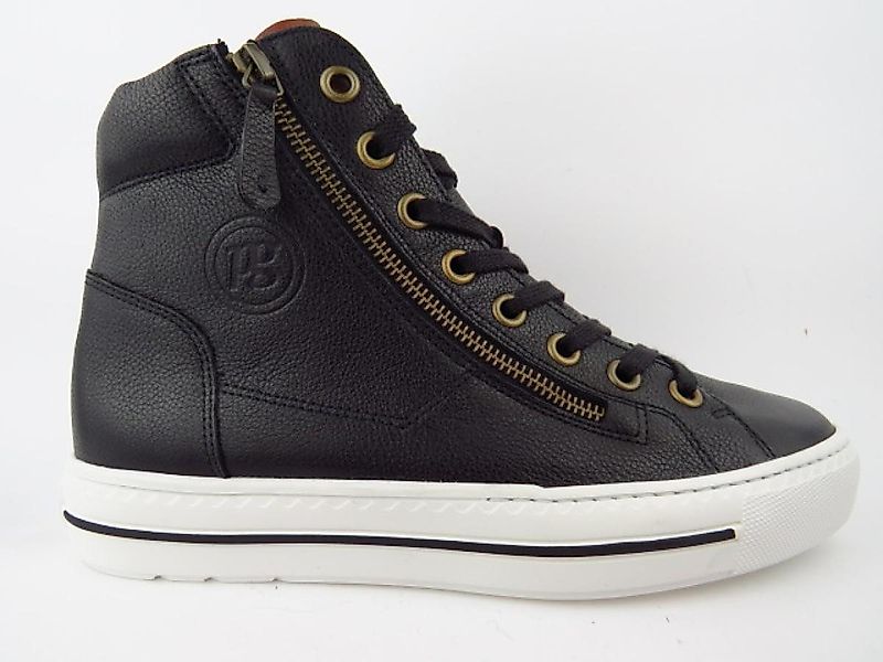 Paul Green Kid black cognac Reißverschluss Sneakerboots günstig online kaufen