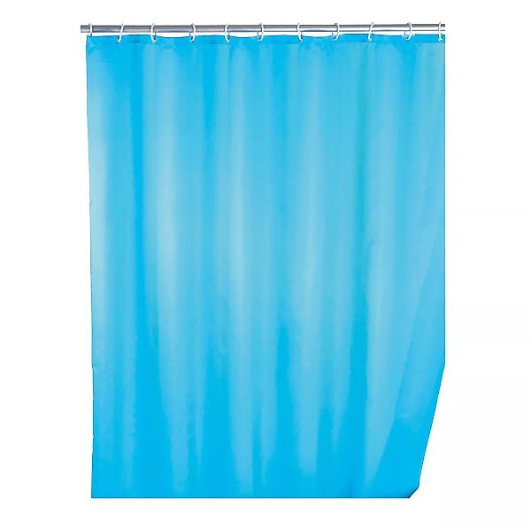 WENKO Anti-Schimmel Duschvorhang Uni Light Blue, Textil (Polyester), 180 x günstig online kaufen