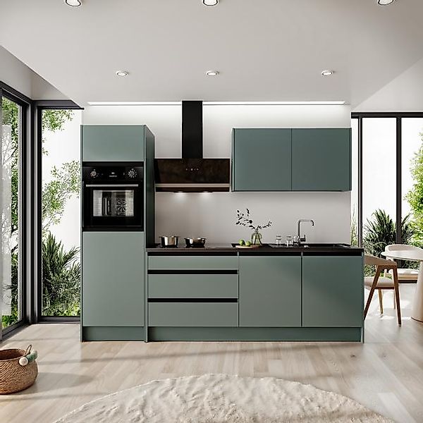 Küchenblock 273 cm inkl. Elektro-Set inkl. Granitspüle Troja von Bega Korpu günstig online kaufen