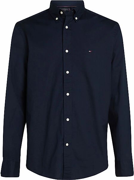 Tommy Hilfiger Poplin Hemd Flex Navy - Größe M günstig online kaufen