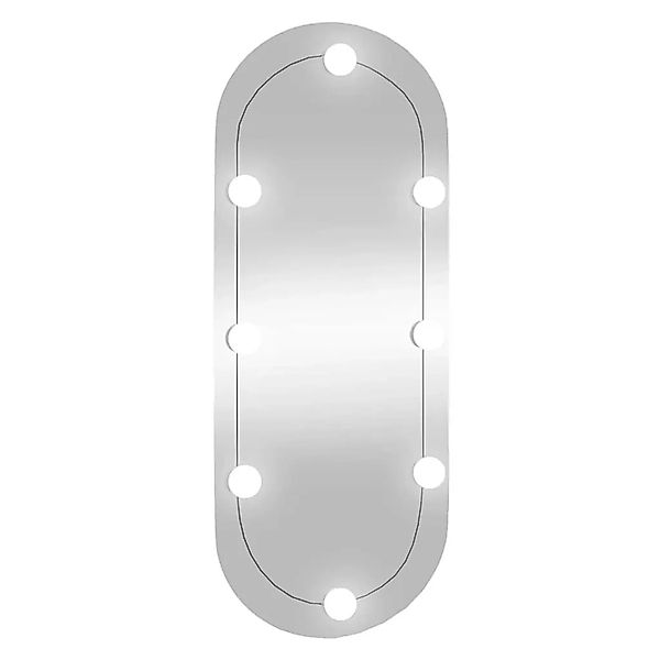 vidaXL Wandspiegel mit LED-Leuchten 30x70 cm Glas Oval 3189161 günstig online kaufen