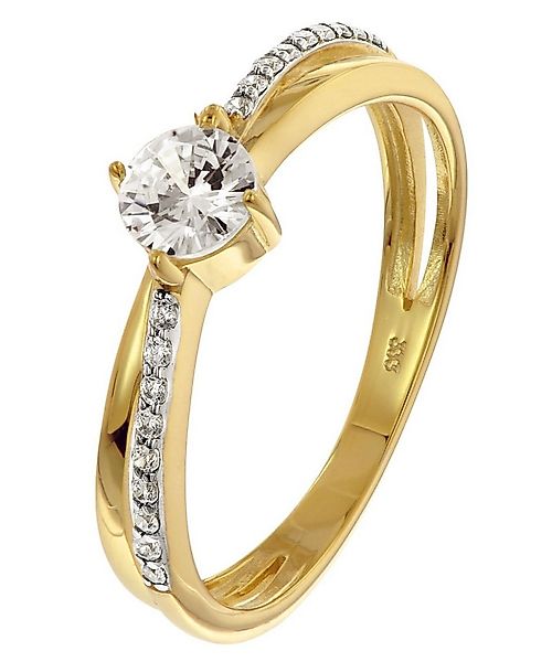 Glizz Goldring DamenGold 333/8K mit Zirkonia günstig online kaufen