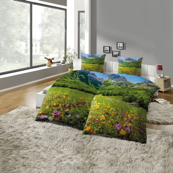 KiNZLER Partnerbettwäsche "Partnerbettwäsche 4-teilig "Berge"" 4 Stk. tlg. günstig online kaufen