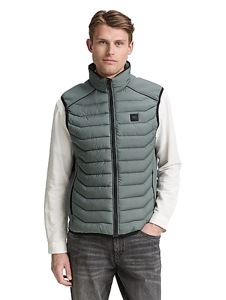 TOM TAILOR Steppweste mit Logo Stickerei günstig online kaufen