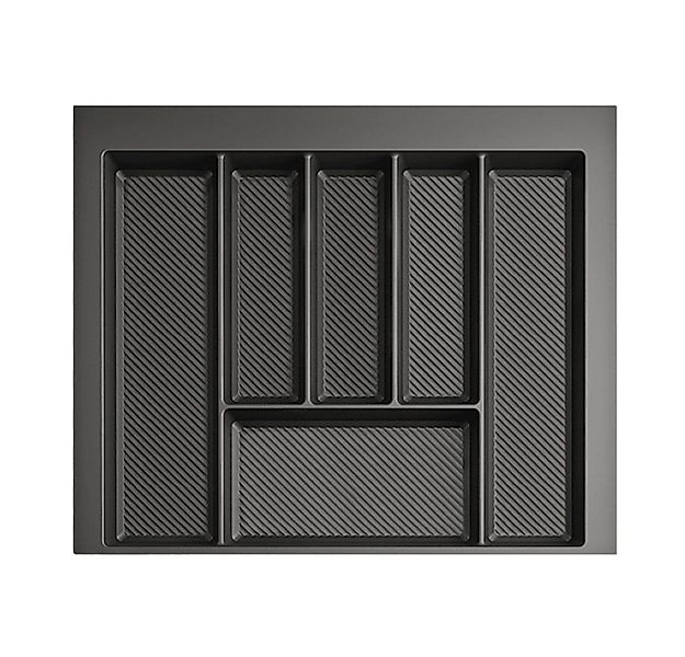 Prima-Online Besteckkasten Besteckkasten 60 cm Weiß Graphit Schubladeneinsa günstig online kaufen