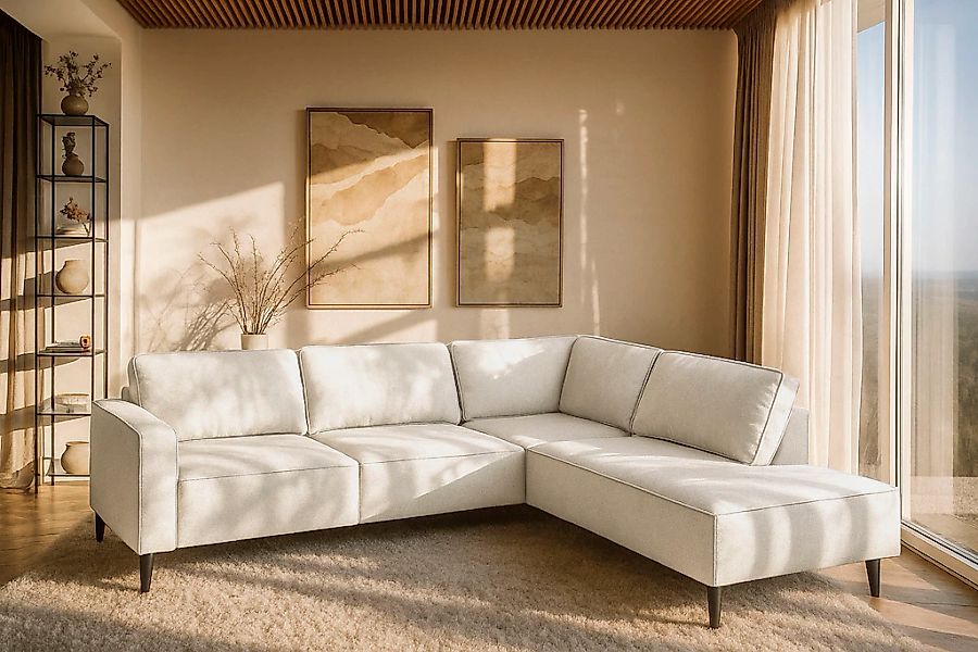 Home affaire Ecksofa "Fumone, Lederoptik oder Soft-Touch Chenille" Breite 2 günstig online kaufen