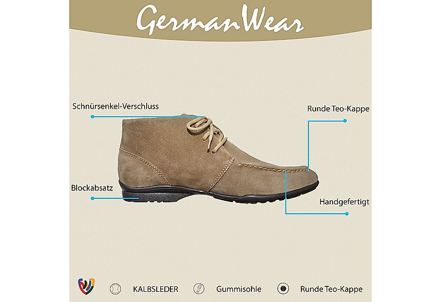 German Wear TREND HSH043 Schnürboots Desert Boots Lederschuhe Stiefeletten günstig online kaufen