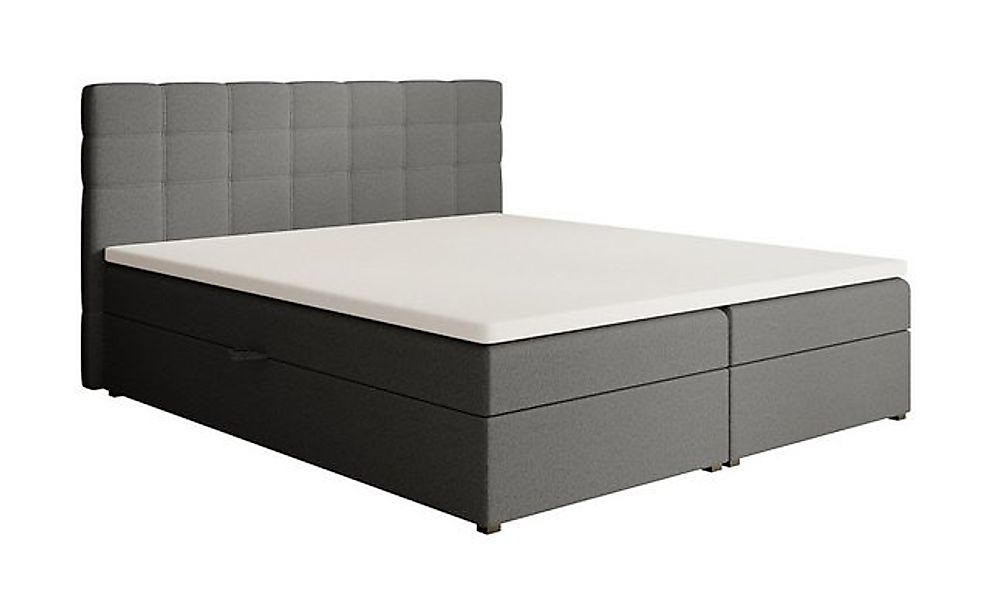 Beautysofa Boxspringbett Kontinentales mit Bettkasten TOPIQ BOUCLÉ (mit FED günstig online kaufen
