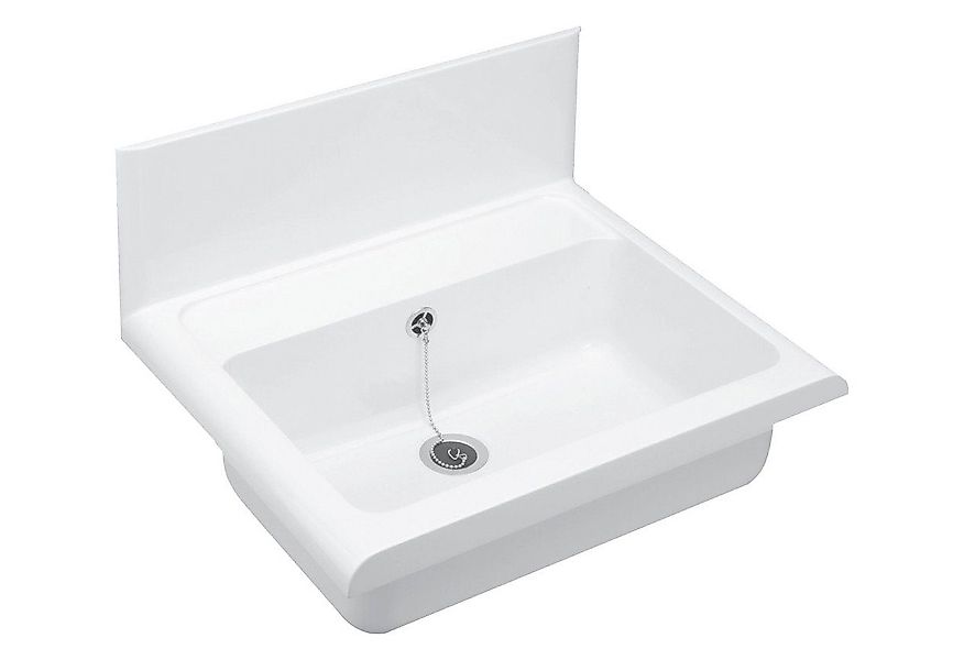 CORNAT Waschbecken mit Überlauf, Wandausgussbecken, Breite 55 cm günstig online kaufen