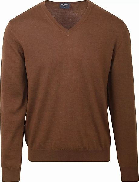 Olymp Casual Pullover Wolle Braun - Größe 4XL günstig online kaufen