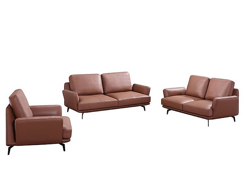 Xlmoebel Sofa Ledercouch Set mit 3-Sitzer, 2-Sitzer und 1-Sitzer Polstergar günstig online kaufen