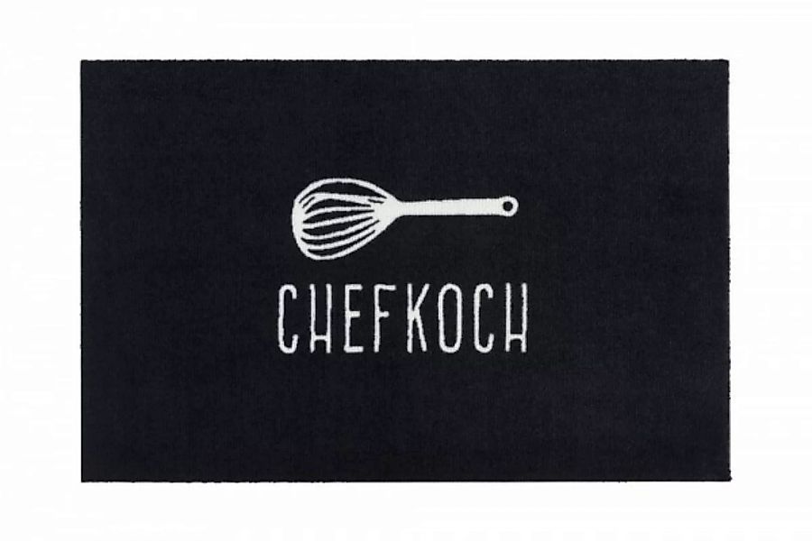 Fußmatte Chefkoch, Schwarz/Weiß 50 x 75 cm günstig online kaufen