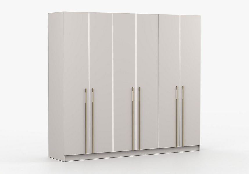 imoebel24 Drehtürenschrank ROSA 6D 230 cm - Kaschmir / Gold günstig online kaufen