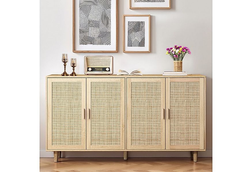 Celya Sideboard 158CM Sideboard Schlafzimmer, Rattanschrank, Aufbewahrungss günstig online kaufen