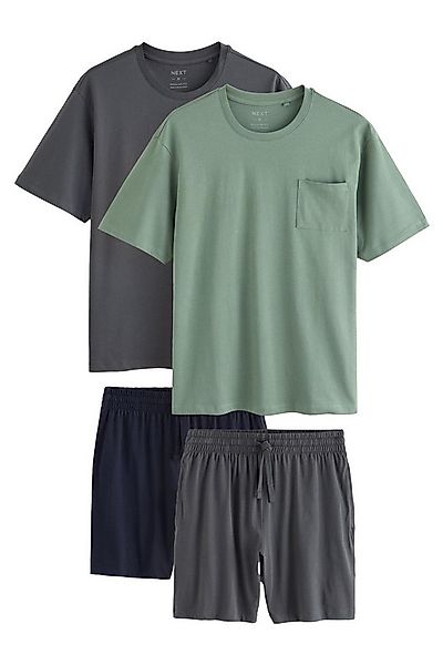 Next Pyjama Jersey-Schlafanzugshorts, 2er-Pack (4 tlg) günstig online kaufen