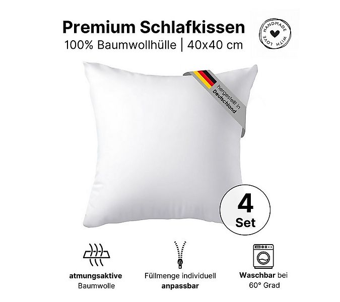 LIVINA HOME Schlafkissen Premium Kopfkissen, Kissen, Bezug: 100% Baumwolle, günstig online kaufen