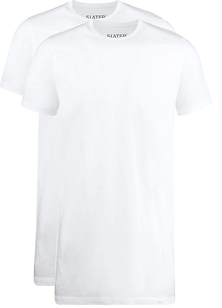 Slater 2er-Pack T-shirt Extra Lang Rundhals Weiß - Größe L günstig online kaufen
