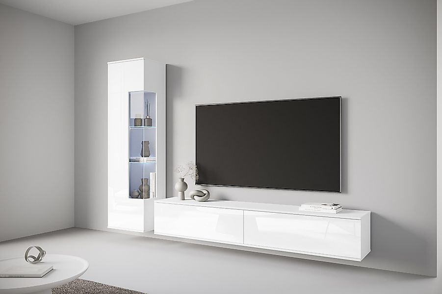 INOSIGN Wohnwand "Kenia, Vitrine Türanschlag links/rechts wechselbar", (Kom günstig online kaufen