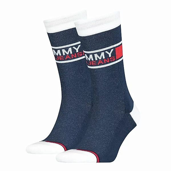 TOMMY JEANS Unisex Socken - Sportsocken, 2er Pack Blau 35-38 günstig online kaufen