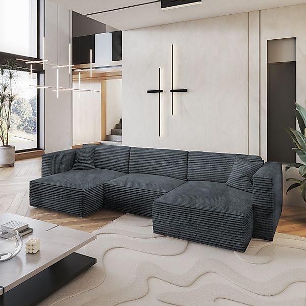 Masseno Ecksofa SARMO mit Schlaffunktion U-Form, günstig online kaufen