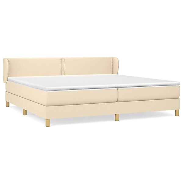 vidaXL Boxspringbett mit Matratze Creme 200x200 cm Stoff1372230 günstig online kaufen