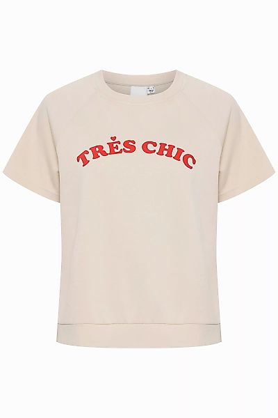 Ichi T-Shirt IXSVALA SS modernes Kurzarm-Sweatshirt mit Schriftzug günstig online kaufen