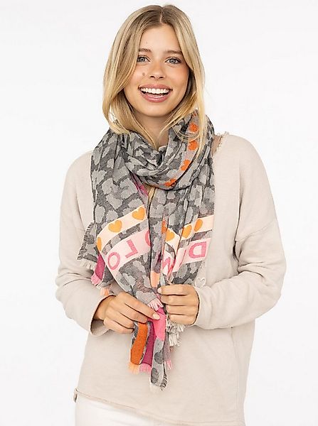 Zwillingsherz Schal "Wild Love", trendiger Schal mit Herzen und Schriftzug günstig online kaufen