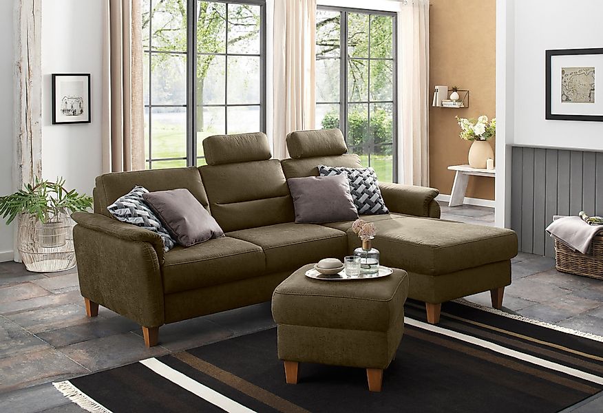 Home affaire Ecksofa "Palmera L-Form", Federkern, wahlweise mit Bettfunktio günstig online kaufen