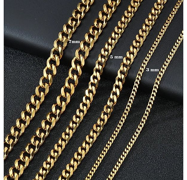 Ware aus aller Welt Panzerkette Edelstahl Halskette Breite 3 5 7mm Länge 40 günstig online kaufen