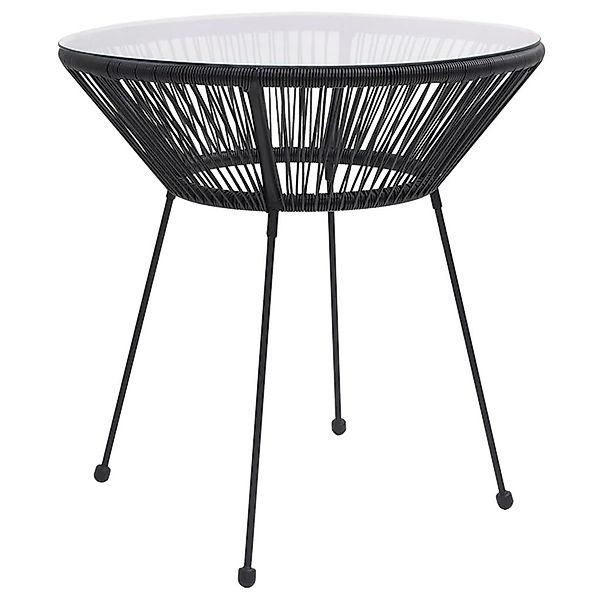 vidaXL Gartentisch Garten-Esstisch Schwarz Ø70x74 cm günstig online kaufen