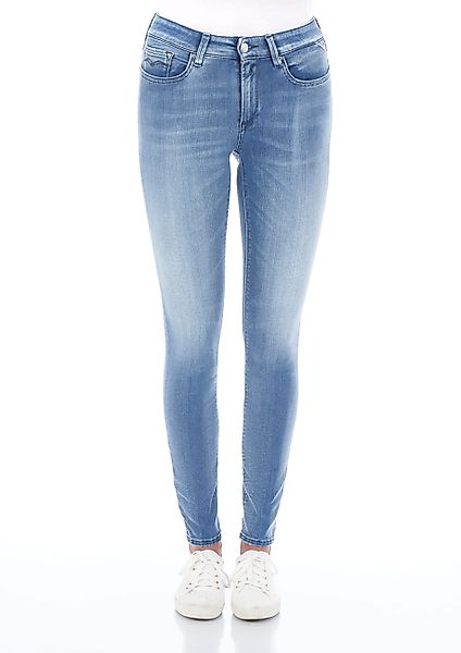 Replay Damen Jeans Luzien - Skinny Fit - Hyperflex - Blau - Light Blue günstig online kaufen