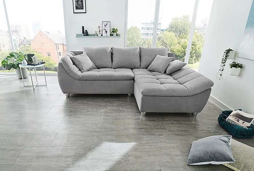 Jockenhöfer Gruppe Ecksofa "Genua L-Form, B: 250 cm" mit 2 Zierkissen günstig online kaufen