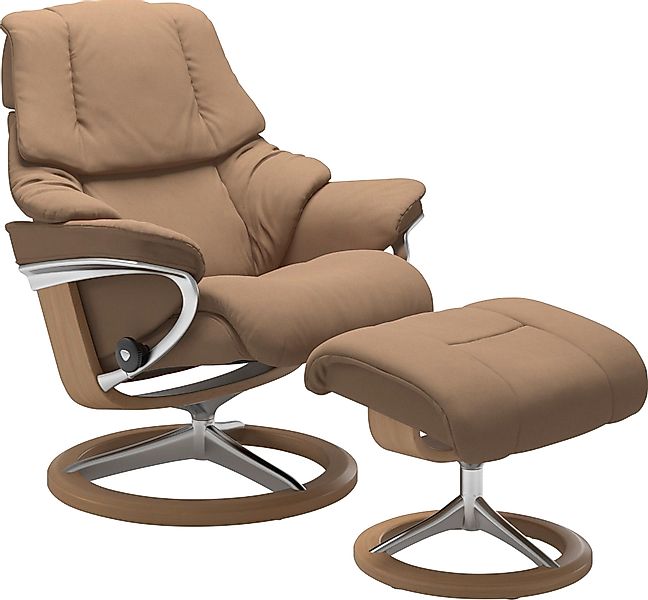 Stressless "Reno" Set, Relaxsessel mit Hocker, mit Hocker, mit Signature Ba günstig online kaufen