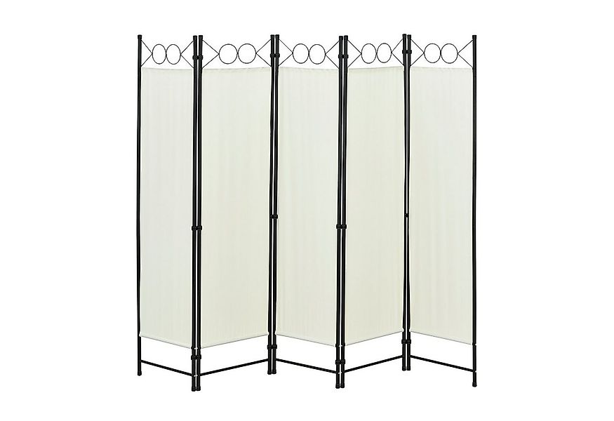 en.casa Paravent, »Saragossa« 5-tlg. Sichtschutz 171 x 200 cm Weiß günstig online kaufen