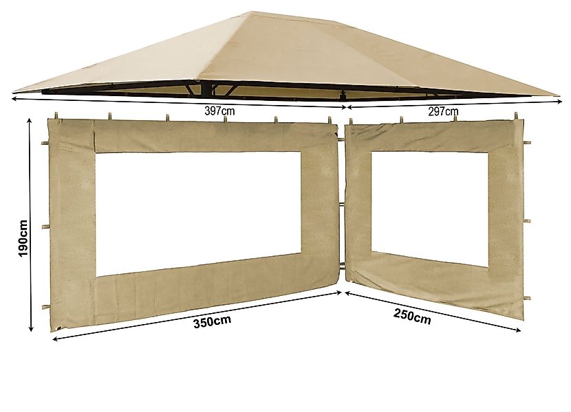 Quick Star Pavillon-Ersatzdach Ersatzdach und 2 günstig online kaufen