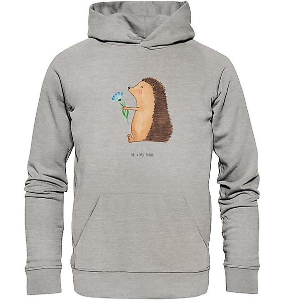 Mr. & Mrs. Panda Hoodie Größe XL Igel Blumen - Heather Grey - Geschenk, Gut günstig online kaufen