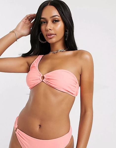 Unique21 – One-Shoulder-Bikinioberteil-Orange günstig online kaufen
