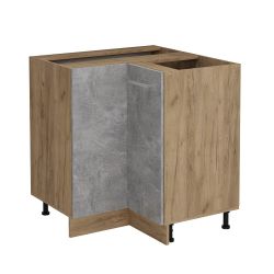 Vicco Eckunterschrank R-Line, Beton/Goldkraft Eiche, 75.6 günstig online kaufen
