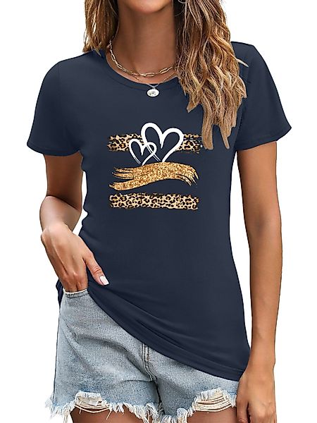 PYL T-Shirt Damen Sommer Casual Basic-Shirts günstig online kaufen