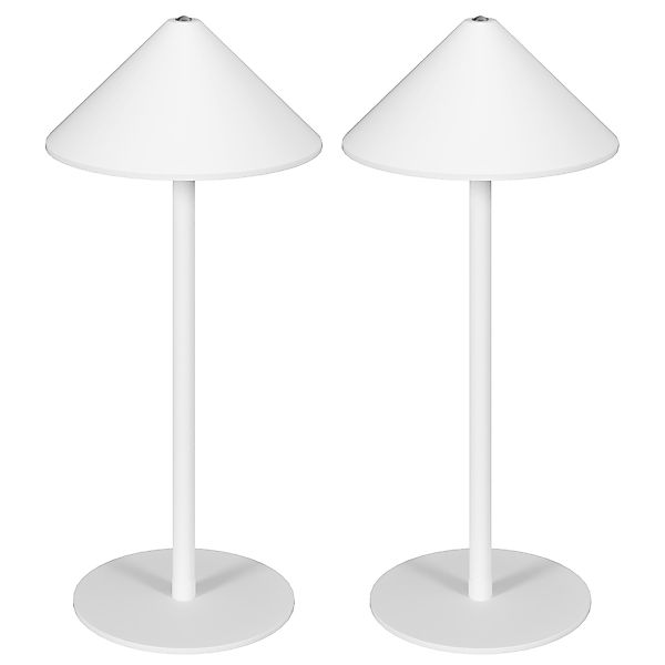 HOMCOM Tischlampe 2er Set Tischleuchte mit 3 Lichtfarben, Aufladbare USB A+ günstig online kaufen