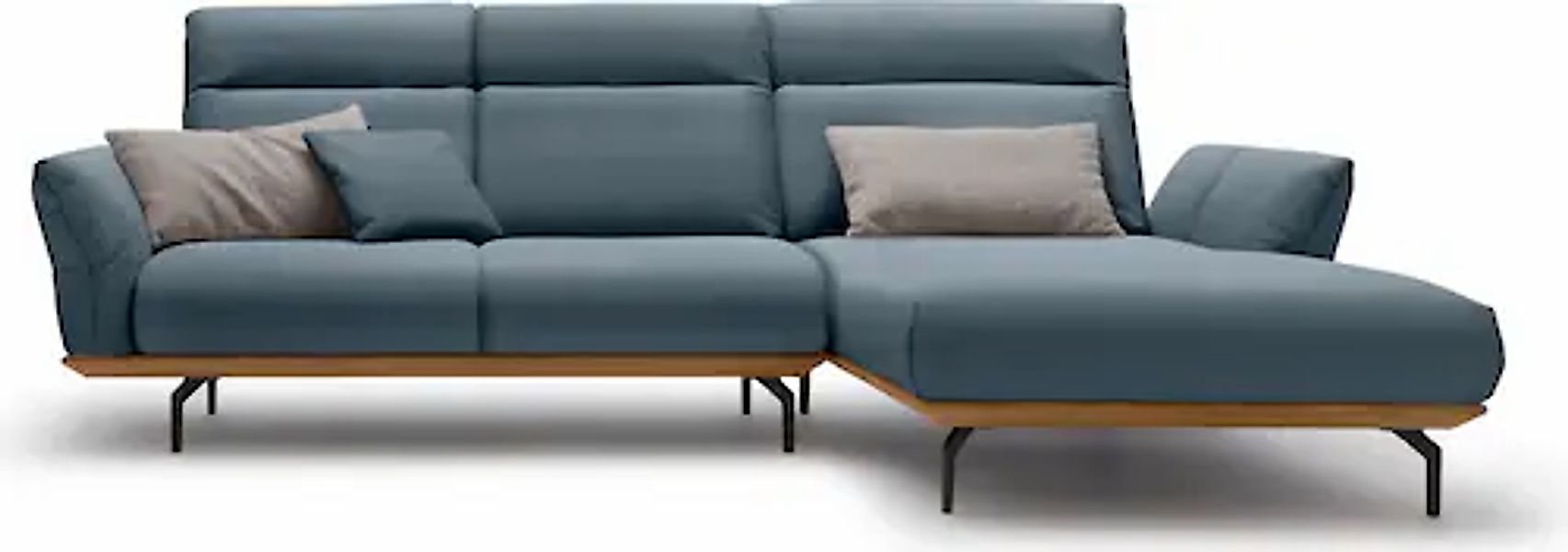 Creation BY ROLF BENZ Ecksofa »CR.460«, Sockel in Nussbaum, Winkelfüße in U günstig online kaufen