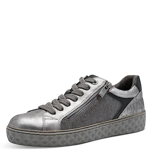 MARCO TOZZI Plateausneaker, Freizeitschuh, Halbschuh, Schnürschuh mit Prägu günstig online kaufen
