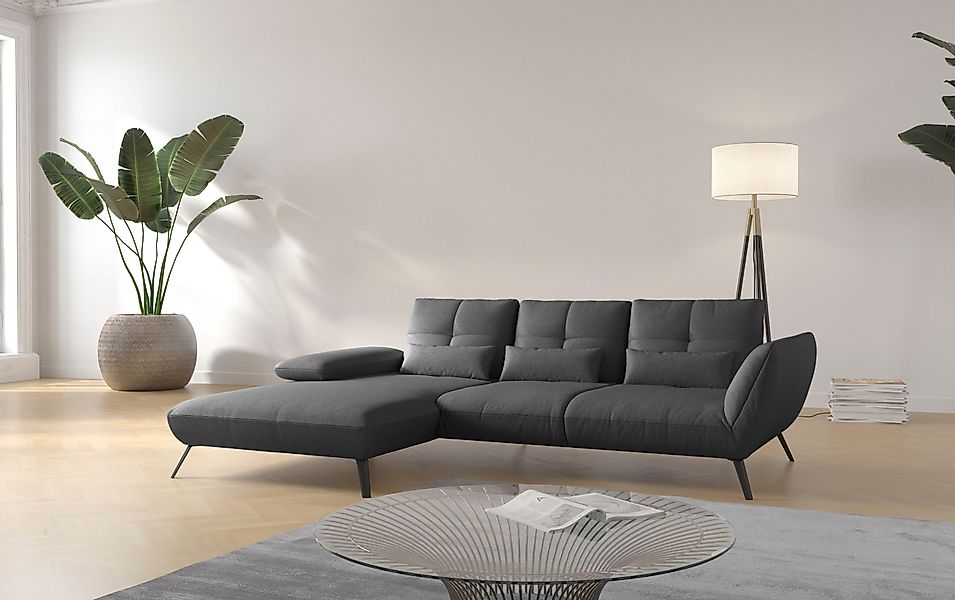 Places of Style Ecksofa "Mikado L-Form", inkl. Sitztiefenverstellung und Ar günstig online kaufen