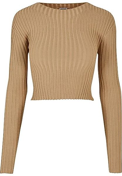 URBAN CLASSICS Rundhalspullover Urban Classics Damen Ladies Short Rib Knit günstig online kaufen