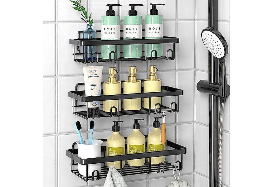 ANYSUN Duschablage Duschregal Ohne Bohren Badezimmer Organizer, Set 3-tlg., günstig online kaufen