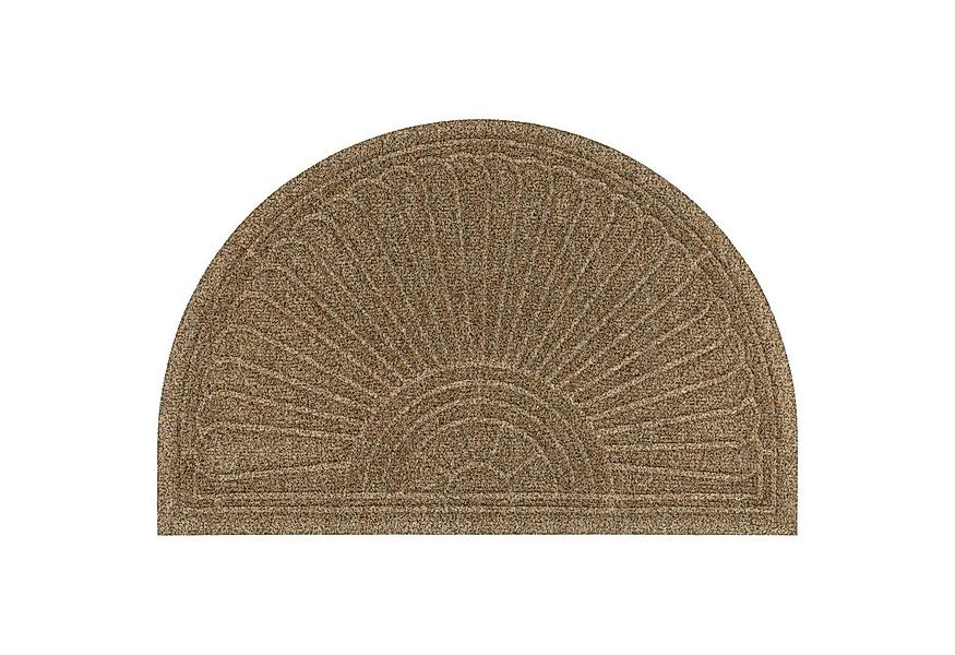 Floornovo Fußmatte Schmutzfangmatte, Halbkreis Sand, 85 x 55 cm, halbrund, günstig online kaufen