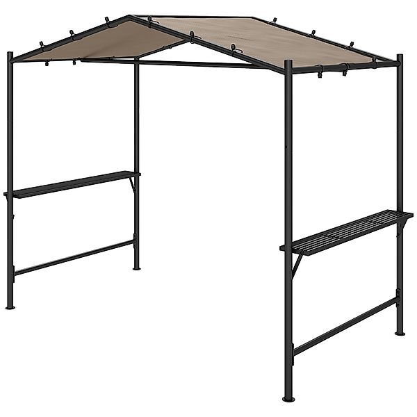 Outsunny Grillpavillon 277 x 149 x 230 cm wasserdicht flammhemmend Gartenpa günstig online kaufen