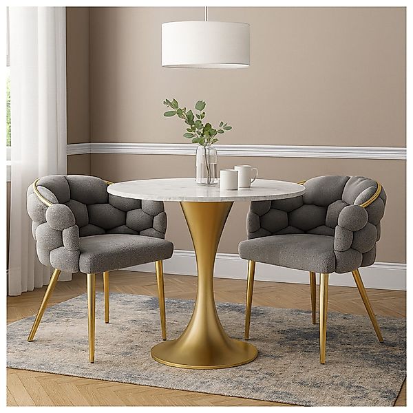 HTI-Living Esszimmerstuhl Stuhl Alsen Gold (Stück, günstig online kaufen