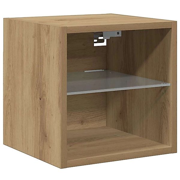 vidaXL TV-Wandschrank mit LED-Leuchten Artisan-Eiche 30x28,5x30cm 857674 günstig online kaufen